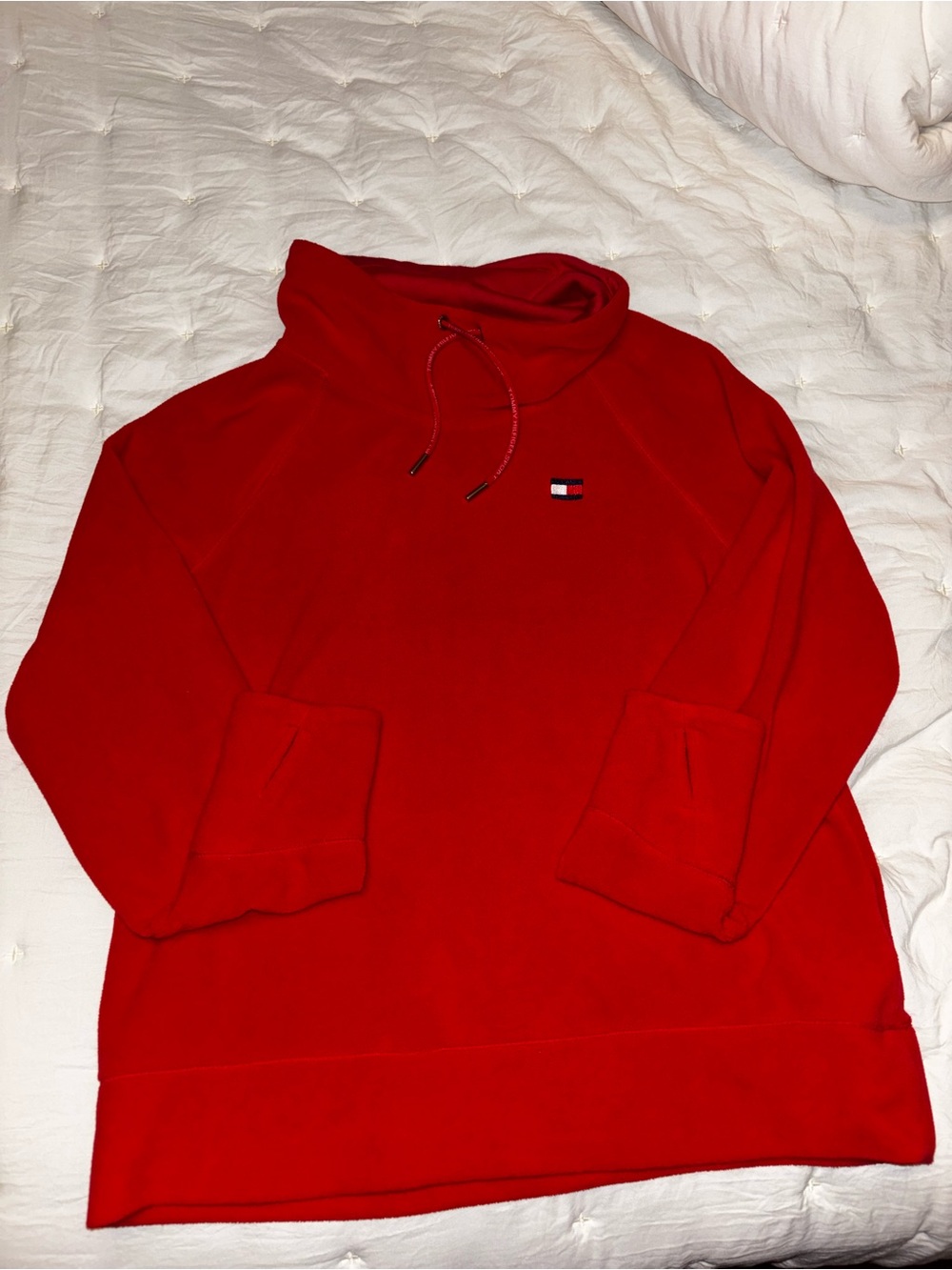 Tommy Hilfiger Red Funnel Neck Pullover Sweater